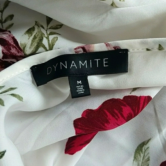 Cold Shoulder Floral Print Romper With Tie Sleeves - Picture 8 of 11